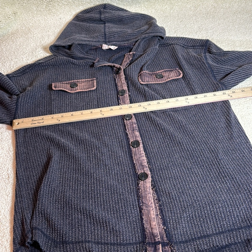 Waffle Knit Button Down - image 4